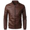 Klassische Frühling Herbst Motorrad Biker Leder Jacke Männer Casual Trend Leder Dünne PU Dünne Mantel Mode Vintage Mantel