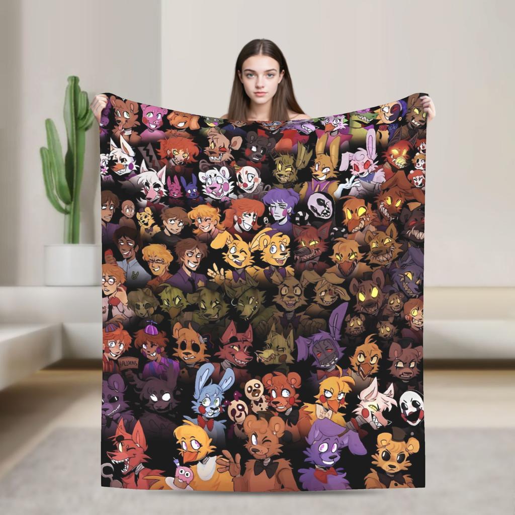 FNAF At Freddys Blanket Quality Soft Throw Blanket Winter Girls Boys Outdoor Funny Bedspread