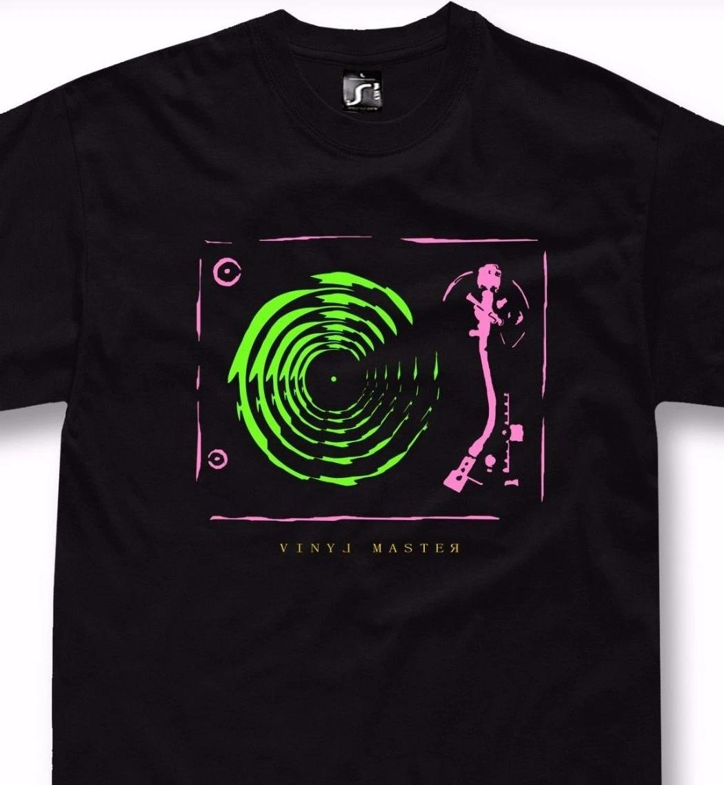 DJ T-Shirt Vinyl Record Turntable Technics 1200 Fans Funky Graphic Tee M