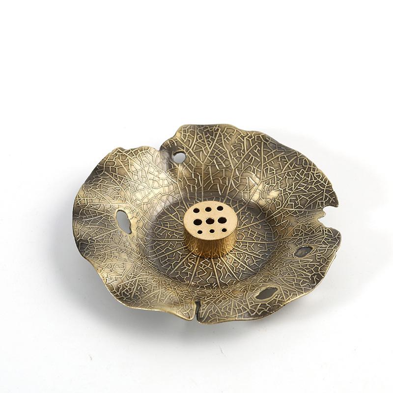 Vintage Incense Plate, Thread Incense Plate, Lotus Leaf Incense Plate, Tea Ceremony, Indoor Aromatherapy Stove, Home Decoration
