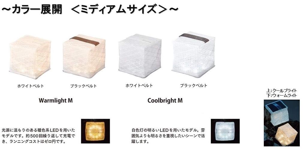 CARRY THE SUN Solar Lantern, Warm Light, White Belt, Medium Size (CTSW-WHM)