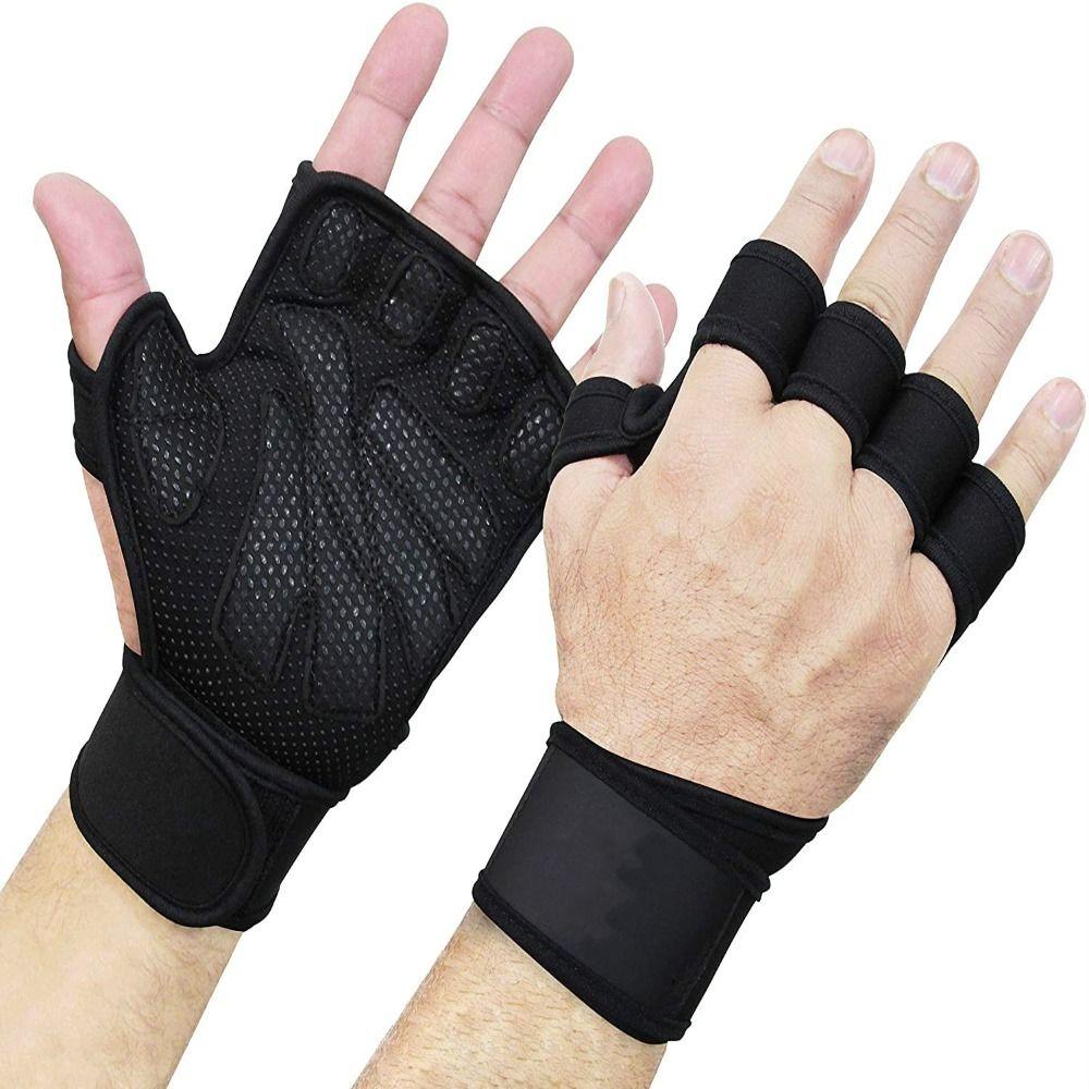 1 Pair Non-slip Fitness Palm Protect Pads Wear-resistant Weightlifting Hand Protect Pads  Women