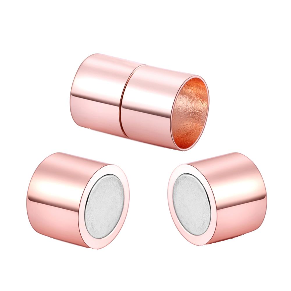 6-10pcs Gold Magnetic Clasps 3 4 5 6 7 8 10 12 14 15 mm Leather Cord Bracelet Connectors For DIY Jewelry Making Accessories
