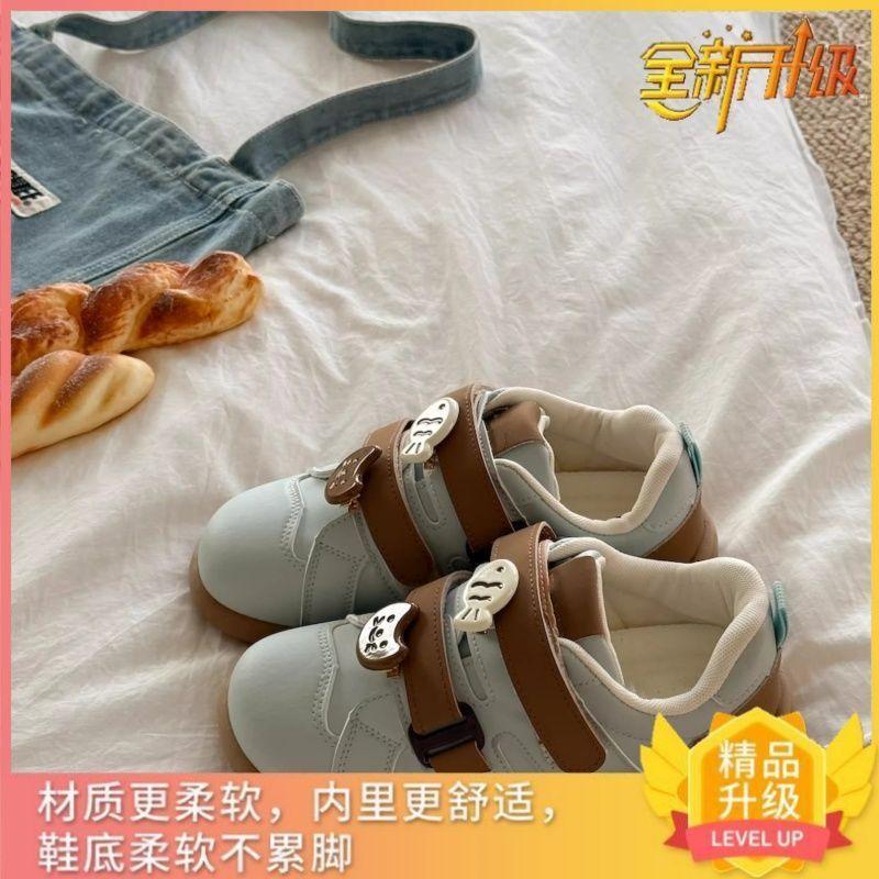 

Нишевый дизайн пуховые туфли новые туфли на липучках трендовые универсальные повседневные студенческие кеды белые туфли 40