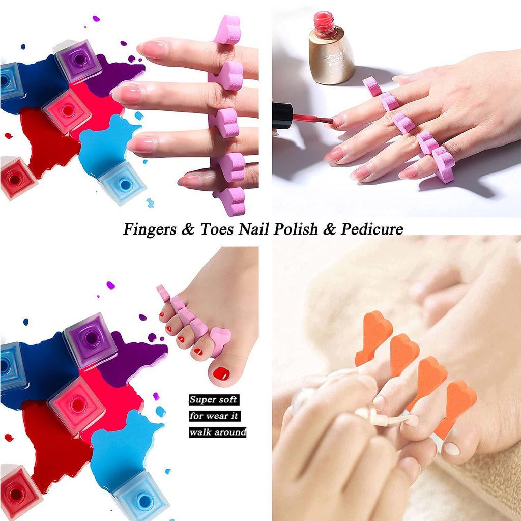 Nail Art Tool Set: Foam Finger & Toe Separators