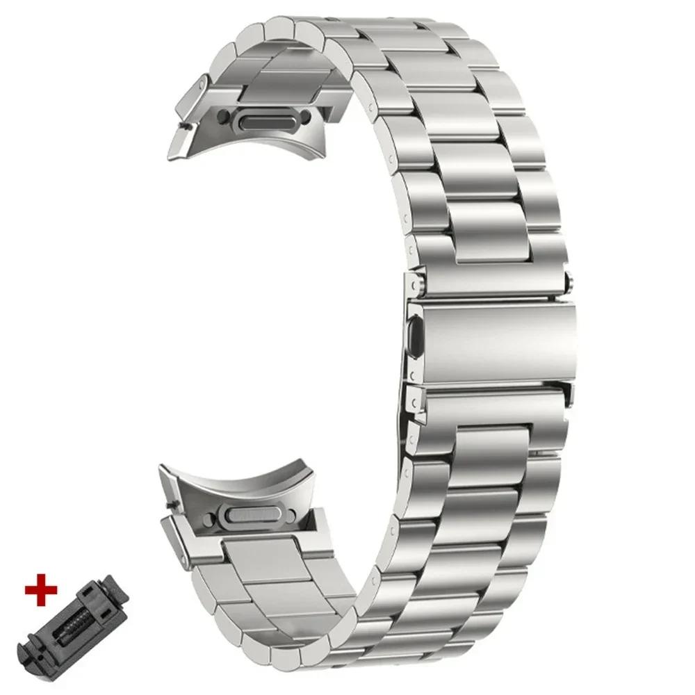No Gaps Quick Fit Stainless Steel Strap For Samsung Galaxy Watch7 40 44MM FE/6/Classic 43 47mm Band For Watch 5Pro 45mm Bracelet
