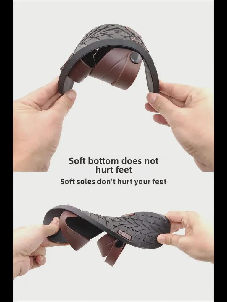 Vietnamese Rubber Sandals: Versatile Men's Casual Slip-Ons with Thai Tire Soles, Perfect for Trendy Business or Youthful Style.
