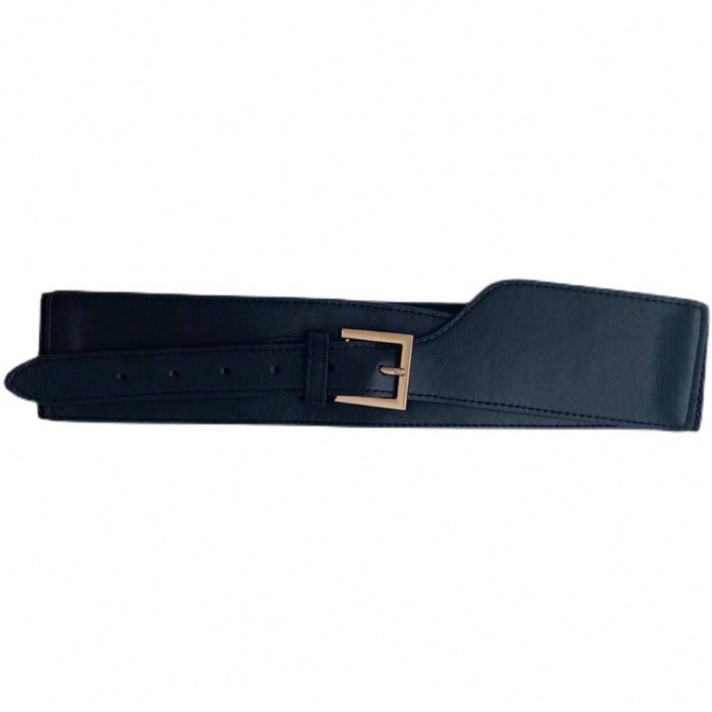Women's decoration skirt suit waist belt versatile elastic belt, black fashion wide version waist seal, wide waist seal