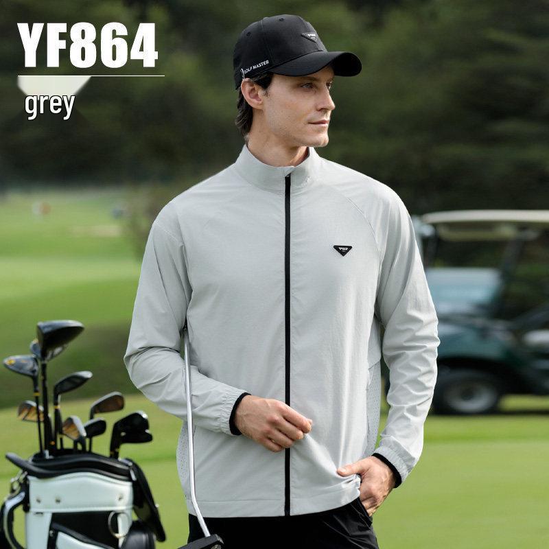 Men s PGM2026 Summer Golf Windbreaker Jacket - Breathable Stand Collar Sports Top M