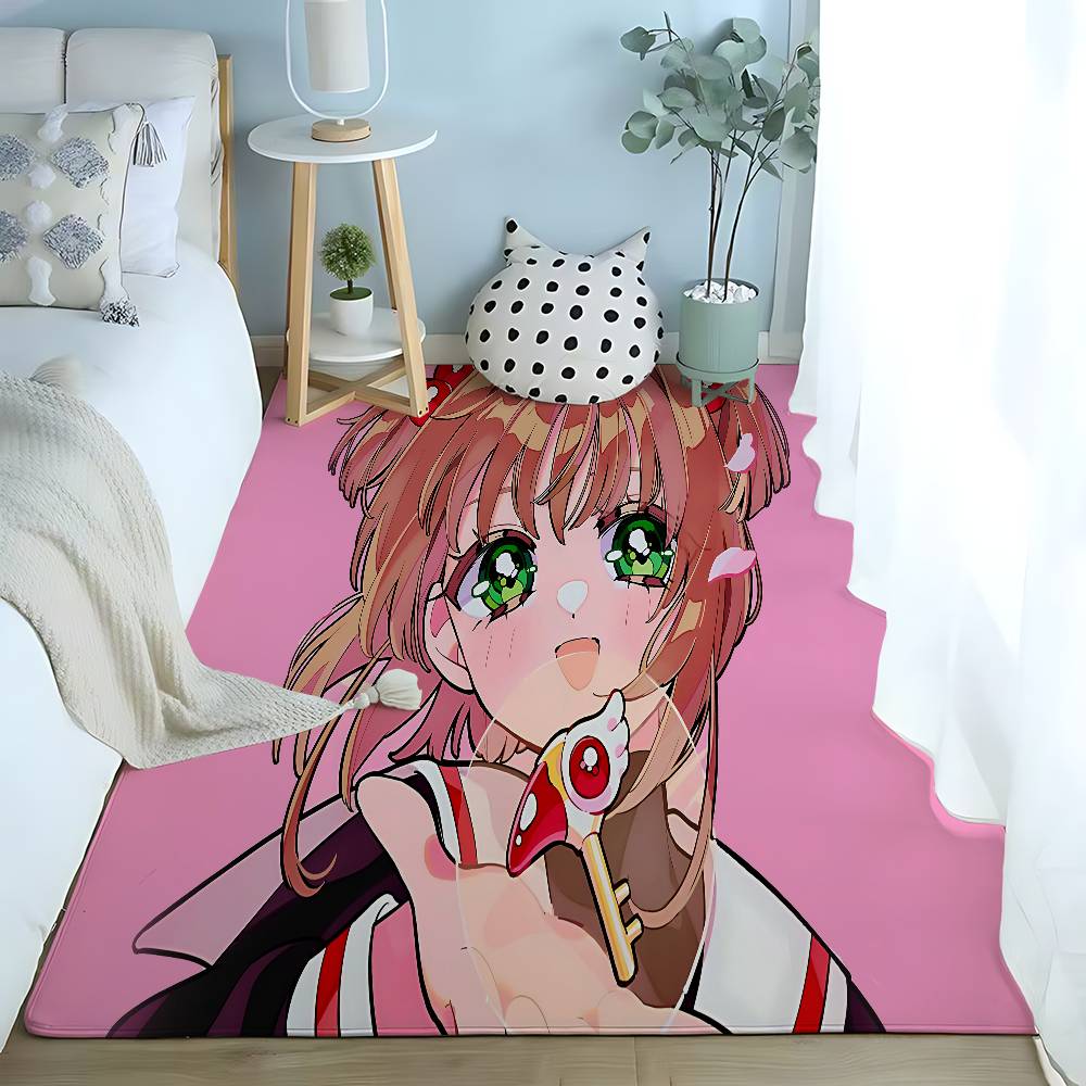 Cute Anime C-cardcaptor Sakura-S Carpet Bathroom Anti-slip Mat Door Mat Home Decoration Mat Entrance Door Mat Scratch-resistant