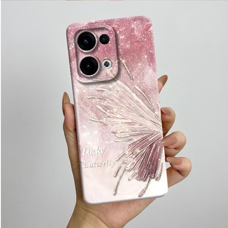 For OPPO Reno 13 CPH2689 Reno13 Phone Case Soft Silicone Funda Sweet Painted Fashion Cartoon Bumper Coque Printed Back Cover