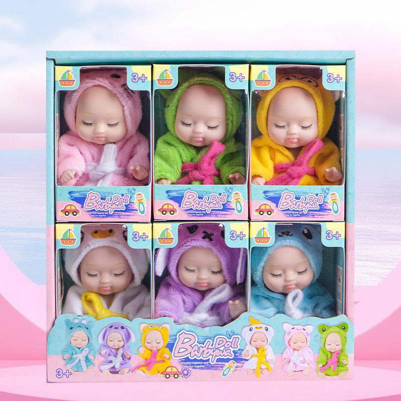 Μίνι Sleeping Baby Silicone Doll Ολόσωμη κούκλα μπάνιου σιλικόνης Lifelike baby girl κούκλα