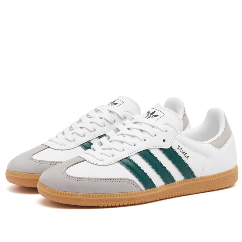 Adidas Samba OG Hvit Collegiate Grønn Gummi Damesneakers Fottøy-Hvit Grå-To JI2724
