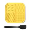 LMETJMA Lick Mat for Dogs and Cats Silicone Licking Mat with Suction Cups for Anxiety Relief Square Dog Slow Feeder Lick Pat
