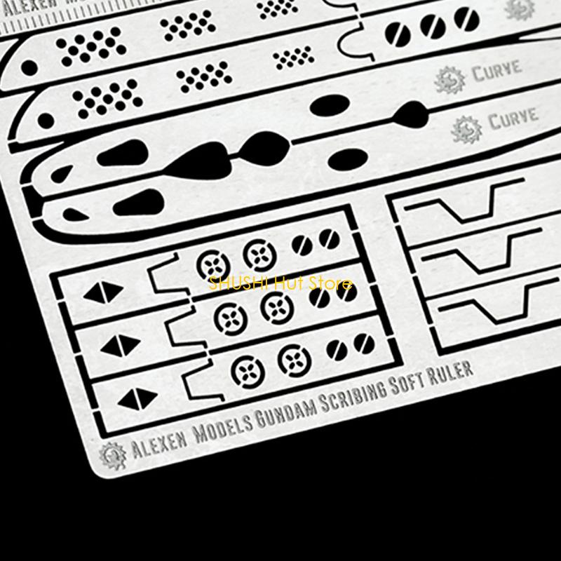 Detail Adding Templates Curved Surfaces Craft Tool Professional Scribing Ruler D57B