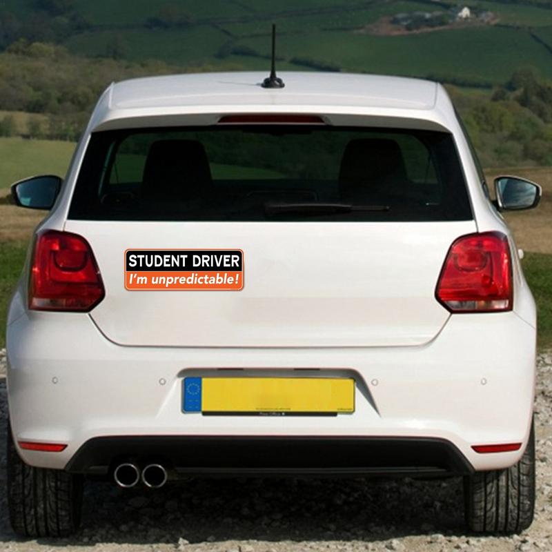 Aimant pour Voiture Conducteur Débutant Autocollant Nouveau Conducteur Haute Visibilité Autocollant de Pare-chocs pour Conducteur Novice Panneaux d'Avertissement pour la Sécurité de la Conduite des Adolescents