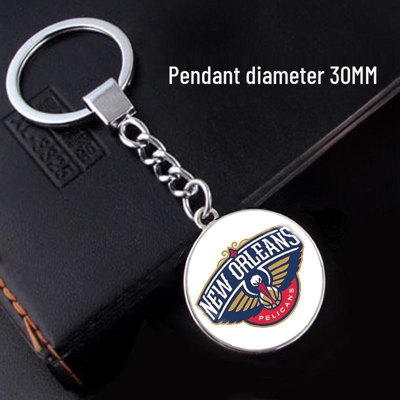 NBA Team Logo Basketball Fan Keychain Pendant