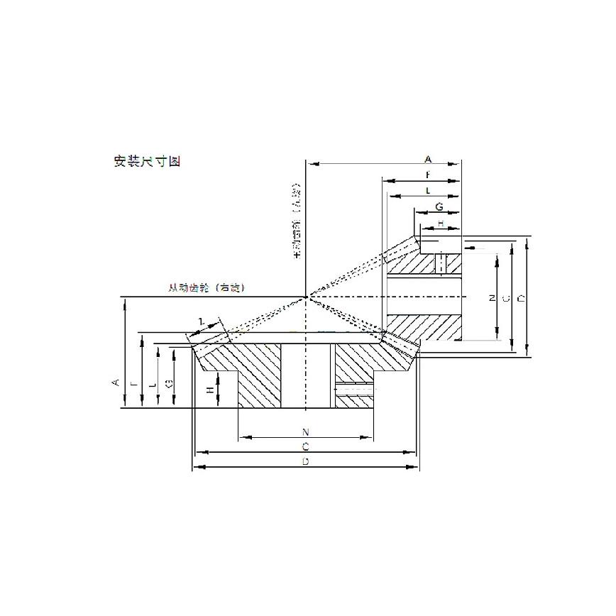 1: 2 Spiral Bevel Gear 1M 15/30/20/40 Teeth Steel Helical Gear