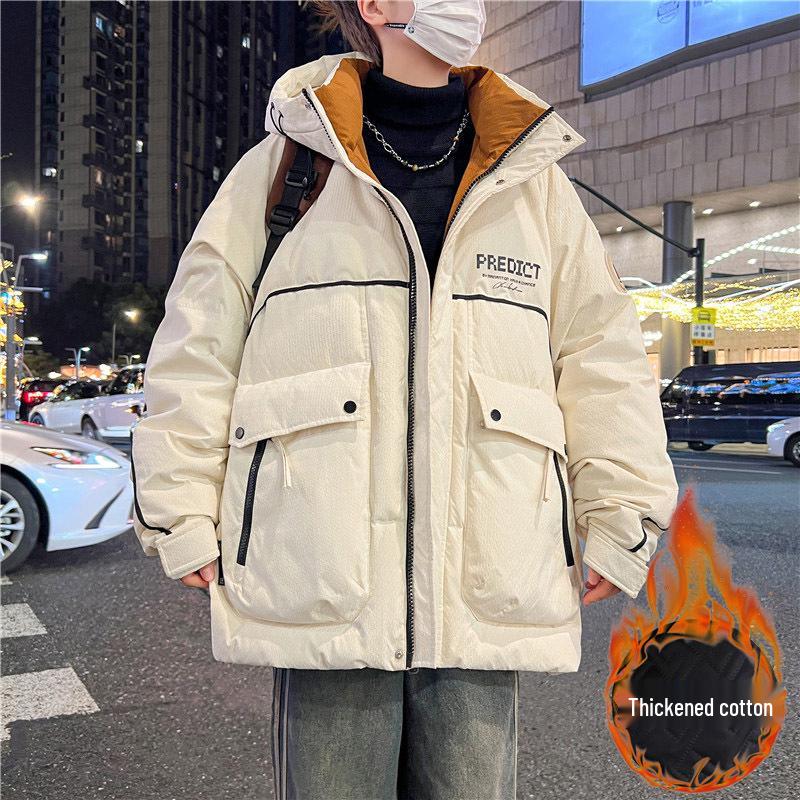 Winter Youth Boys' Thick Cotton Jacket - Junior High Style for Big Kids