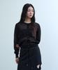 Uousoo Button Knit Crew Neck Cardigan_ Black