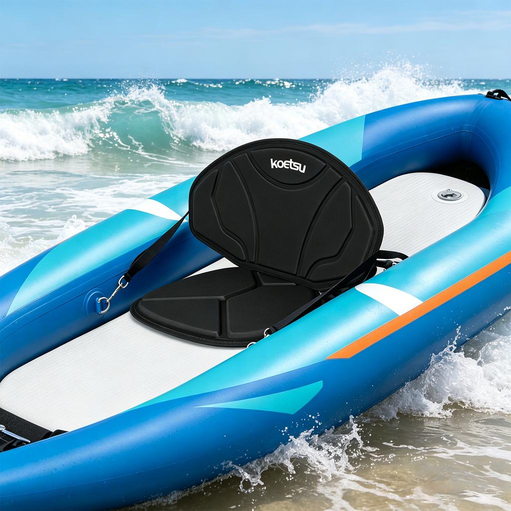 Eva Laminated Inner Core Adjustable Paddle Board Seat Adjustable Buckle Simple Padded Kayaks Seat for Drifting Boat Water Sports