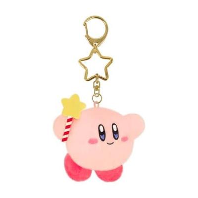 San-Ei Boeki Kirby Mini Mofu Maskottchen Schlüsselanhänger Sternenstab