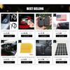 Germany Flag Car Sticker Black+Red+Yellow 3 Stripes Bumper Grid Rear View Mirror Reflective Decal Weatherproof Car Accessories