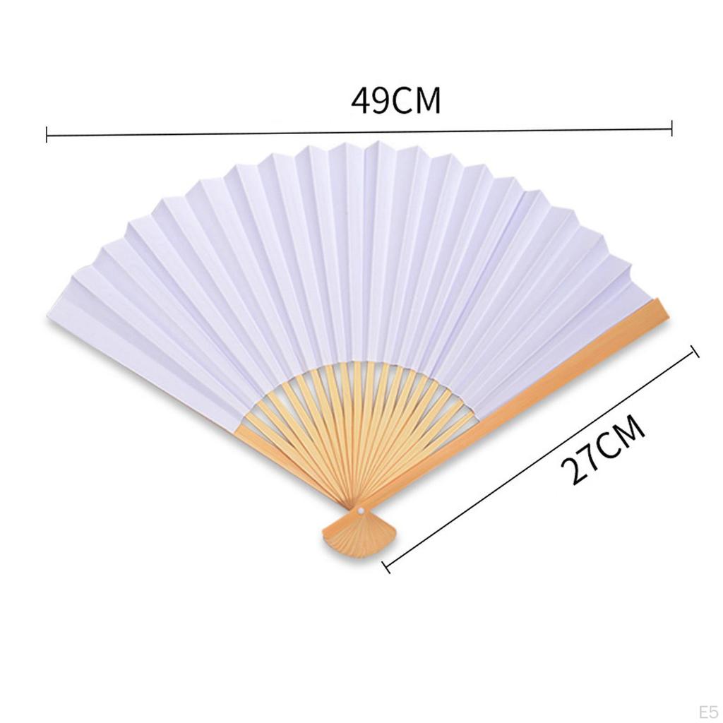 Bamboo Folding Fan, Chinese Hand Fan for DIY Decoration, Wedding, Dance Party, Summer