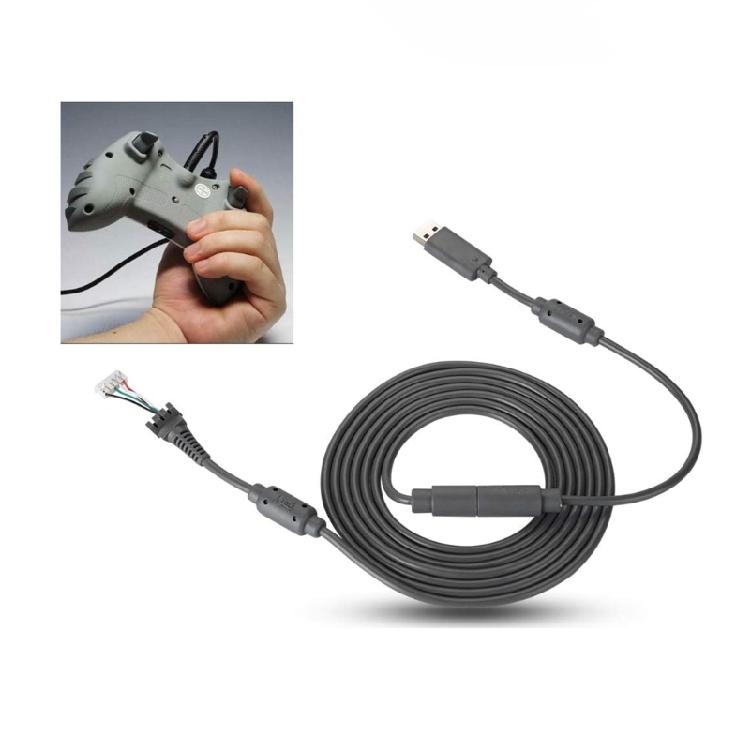 USB 5Pin Gamepad Cable Replacement Wire with Breakaway Adapter for 360 Controller Replacement Cable
