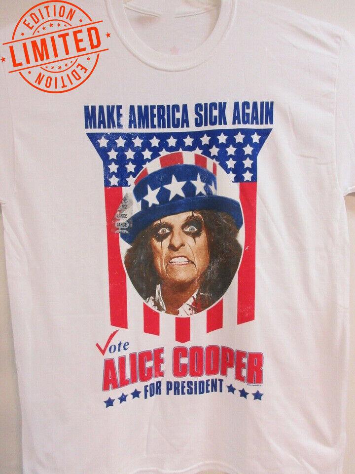 

ALICE COOPER Vote For President T Shirt Full Size S-3XL NA204 Unisex T-Shirt XXL
