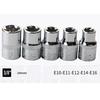 14Pcs E-Torx Hexagonal Plum Torque Socket Set with Case 1/4, 3/8, 1/2 in Drive Female External Star Socket Set E4-E24 Sockets