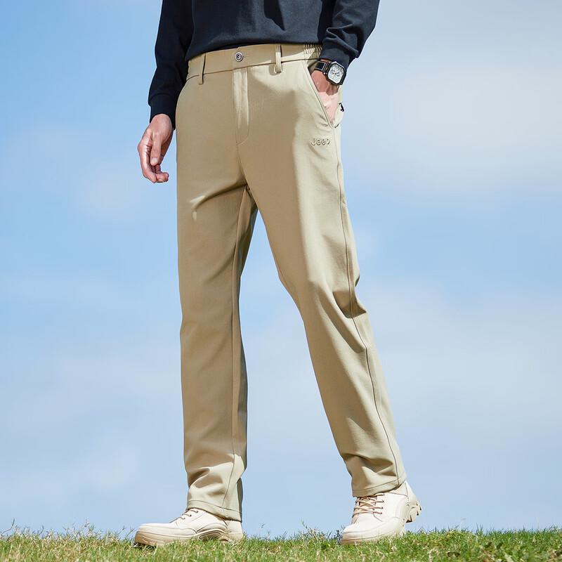 Jeep Men's Spring Autumn Casual Straight-Leg Cargo Pants