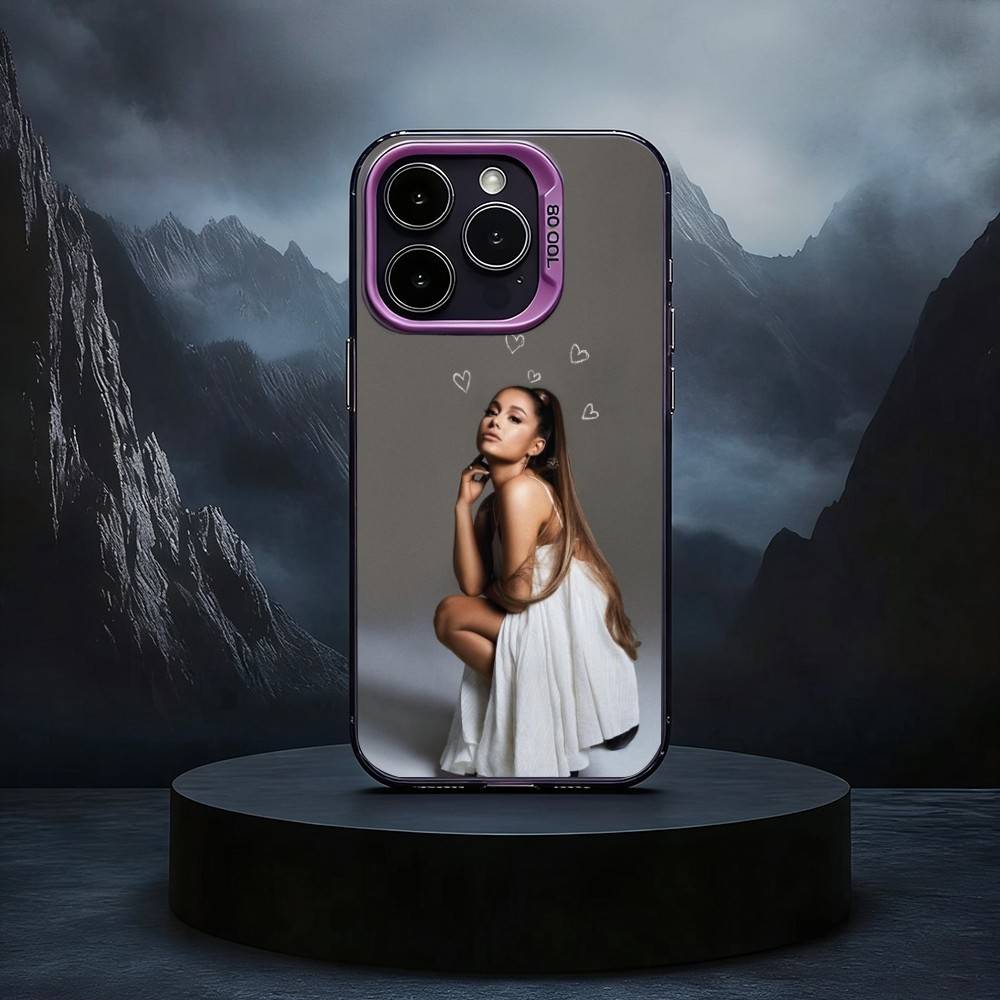 

Singer A-Ariana G-Grande Phone Case For iPhone17,16,15,14,13,12,11 Plus,Pro Max Black Candy silver phone case iPhone14