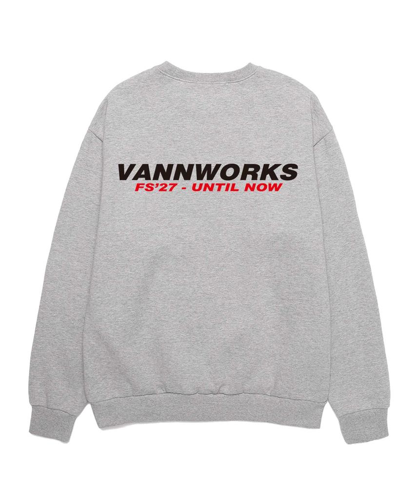 VANNWORKS Signature Logo Fleece-Lined Sweatshirt (Vnahts417) Gray