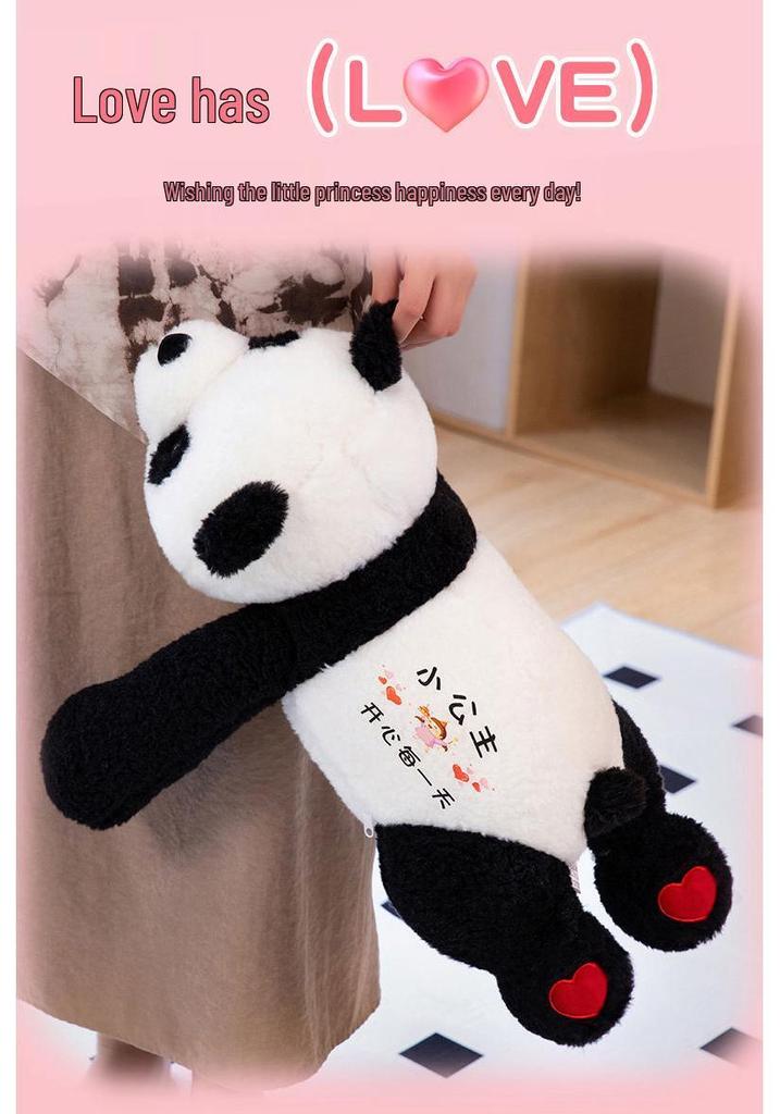 Large Panda Hug Pillow: Plush Leg-Clamping Sleeping Toy for Girls - Perfect Birthday Gift