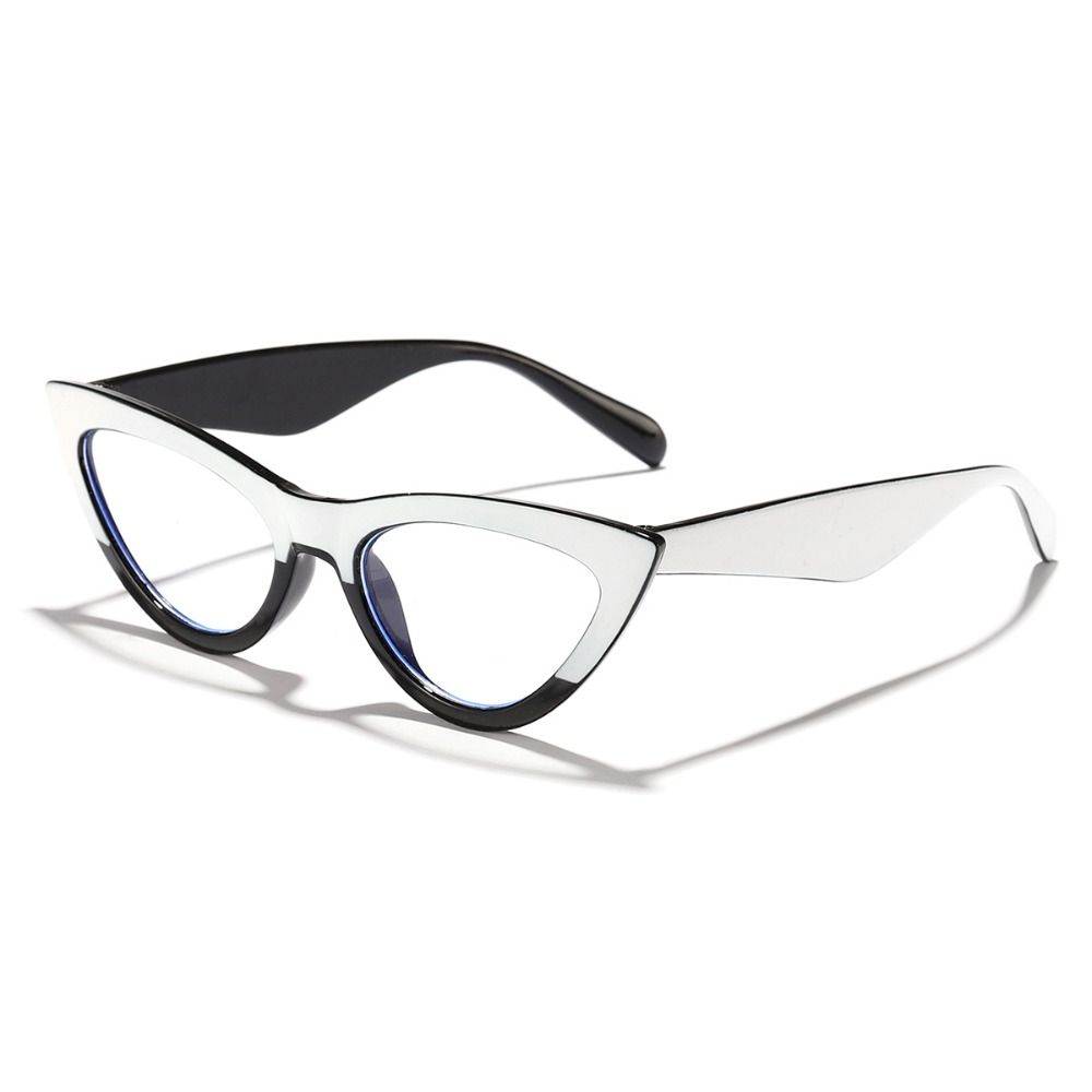 Plane Mirror Computer Glasses Frame Transparent Blocking Glasses Cat Eyes Eyewear  Women Men