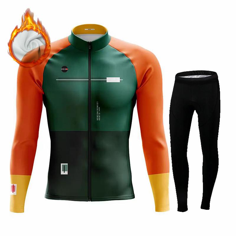 Gobikful Vinter Sykkeltrøyesett Termisk Fleece Sykkelklær Sykkelbekledning Terrengsykkel Sykkelbekledning Draktssett