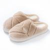 Plush cotton slippers wear thick soles outside in autumn and winter household warmth and plush comfort couple bedroom shoes