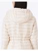 Women's Tie-Waist Hooded Down Jacket - Long Sleeve, Loose Fit, Lightweight, White Duck Down Outerwear 2025