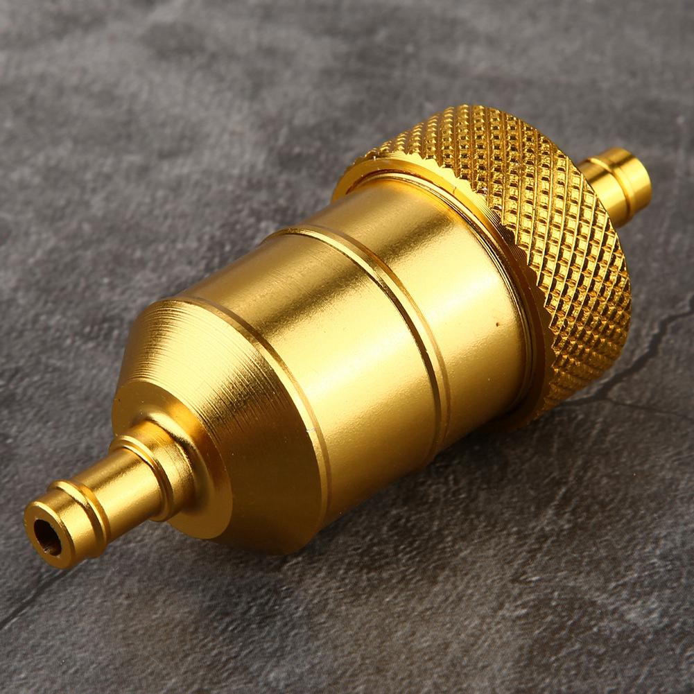 Universal 8mm Motorcycle Gasoline Oil Filter Filtration Cleaner (Golden)