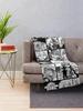 Shigaraki Collage Black and White Version Throw Blanket Kid'S Beach Heavy Blankets