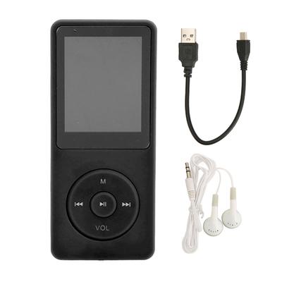 MP3 Player 1.8in TFT HD Screen Built In Microphone FM Function Mini Portable Music Player with Earphone