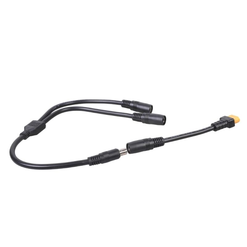 XT60 Male to Double DC8020 Female Power Cable 55cm 14AWG High Current 20A Suitable for Solar Panel Portable Chargings