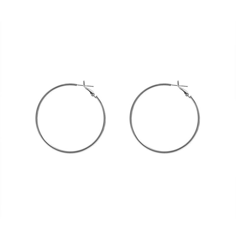 925 Sterling copper Large Earrings With Exaggerated Ear Loops Trendy And Fashionable For Daily Wear Suitable For Women