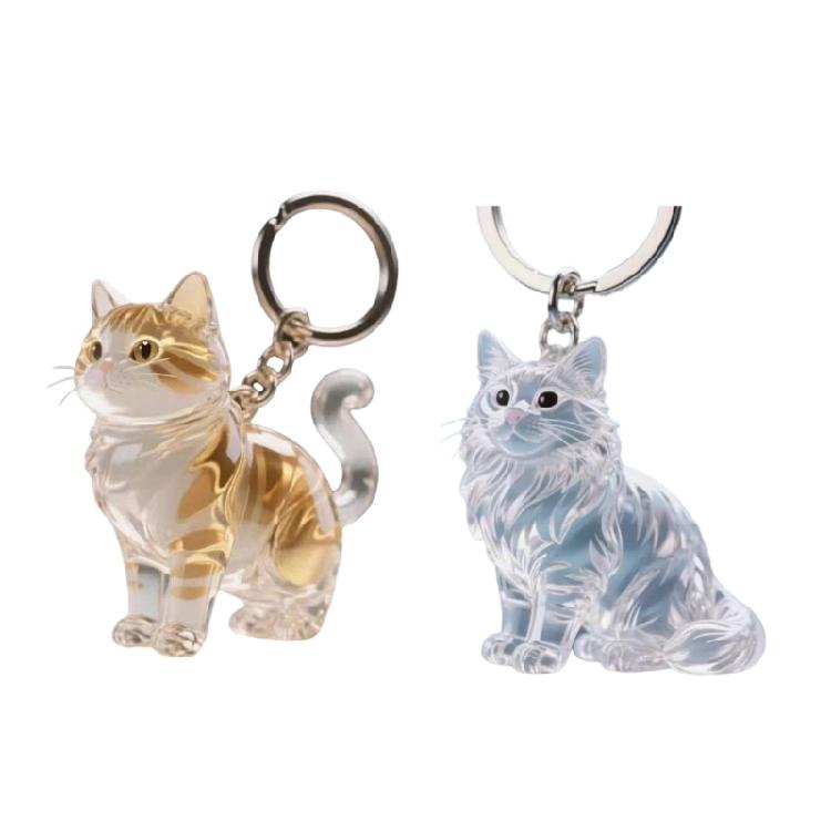 

Creative Pet Furs Keyring Shatterproof Plastic Memorial Keychain For Daily Remembrance Pet Hair Collection Container