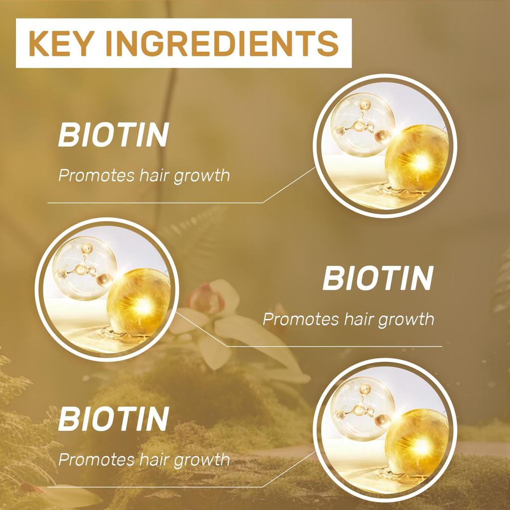 Biotin Hair Growth Shampoo Anti Hair Loss Thickening formula Collagen & Stem Cell For Hair Regrowth Anti Thinning Sulfate Free Anti Dandruff Treatment