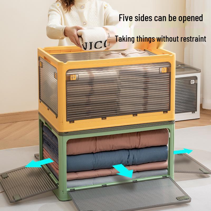 Transparenter Faltbarer Kleiderschrank-Organizer: Kleider- & Quilt-Aufbewahrungsbox