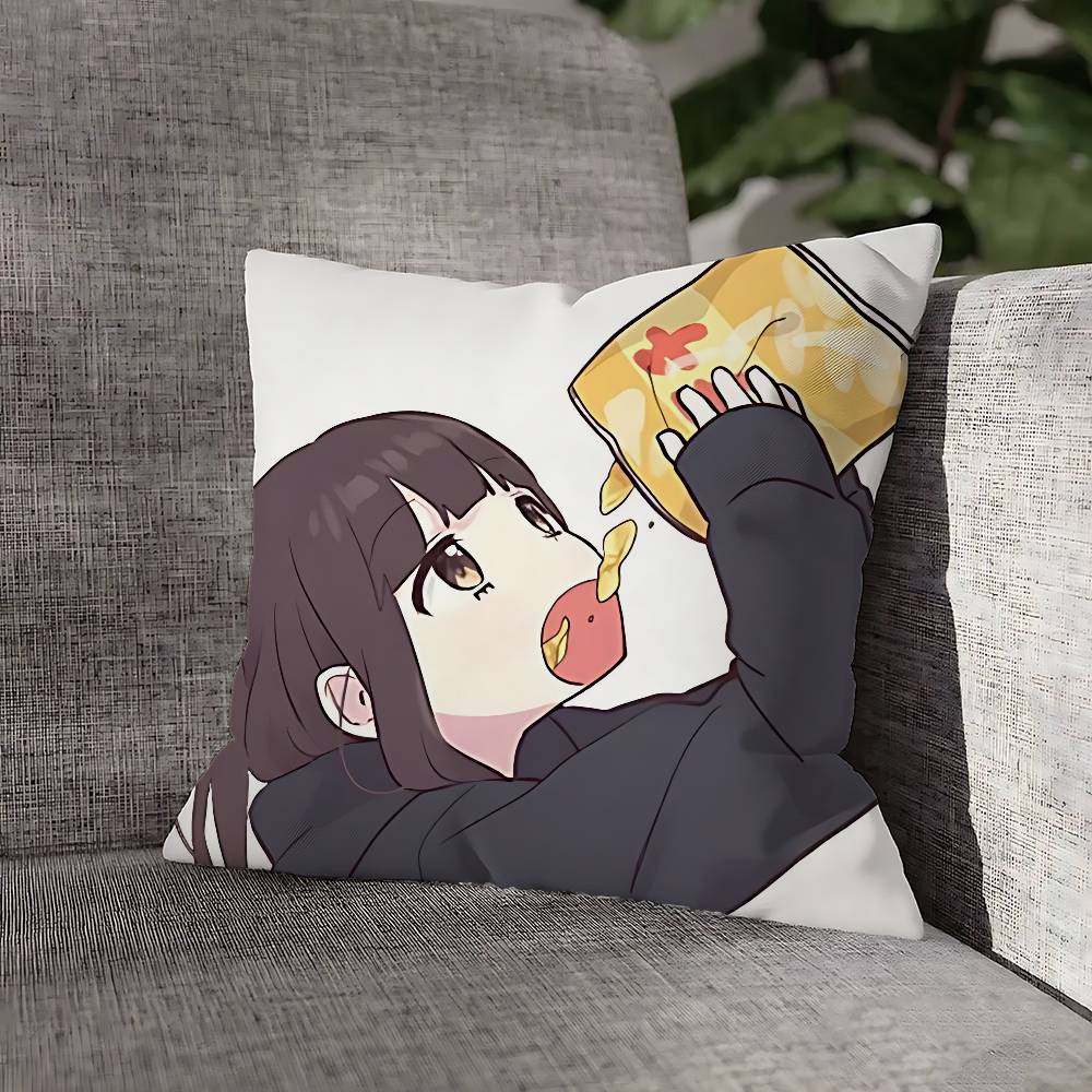Cute M-Menhera C-Chan Girl Pillow Case For Sofa Decor Car Office Room Printing Cushion Cover Decorations and Protector