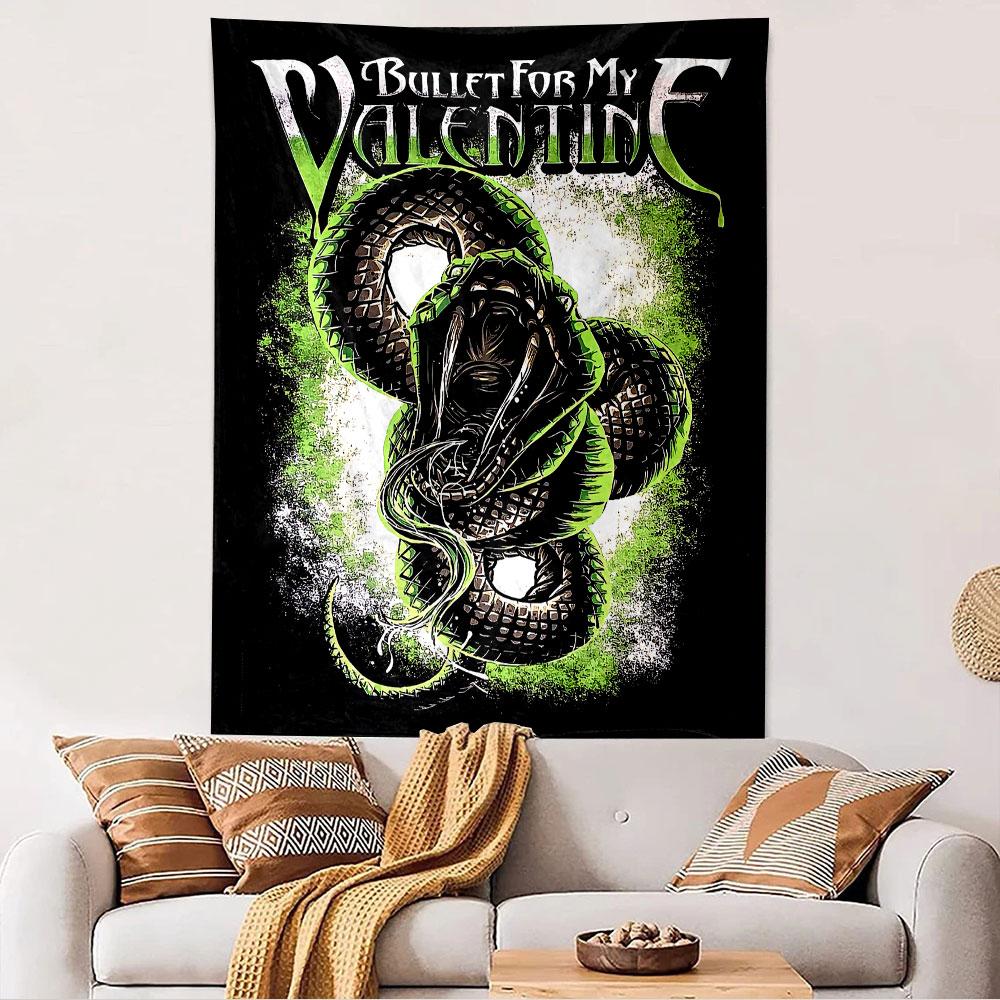Bullet for My Valentine Tapestry Wall Hanging, Metal Band Poster Art, Rock Wall Decor for Bedroom Living Room Dorm