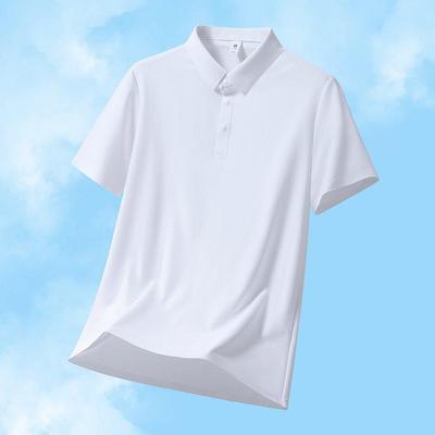Summer Men's Ice Silk Short-Sleeve Round Neck T-shirt - Lightweight Casual Sports Top